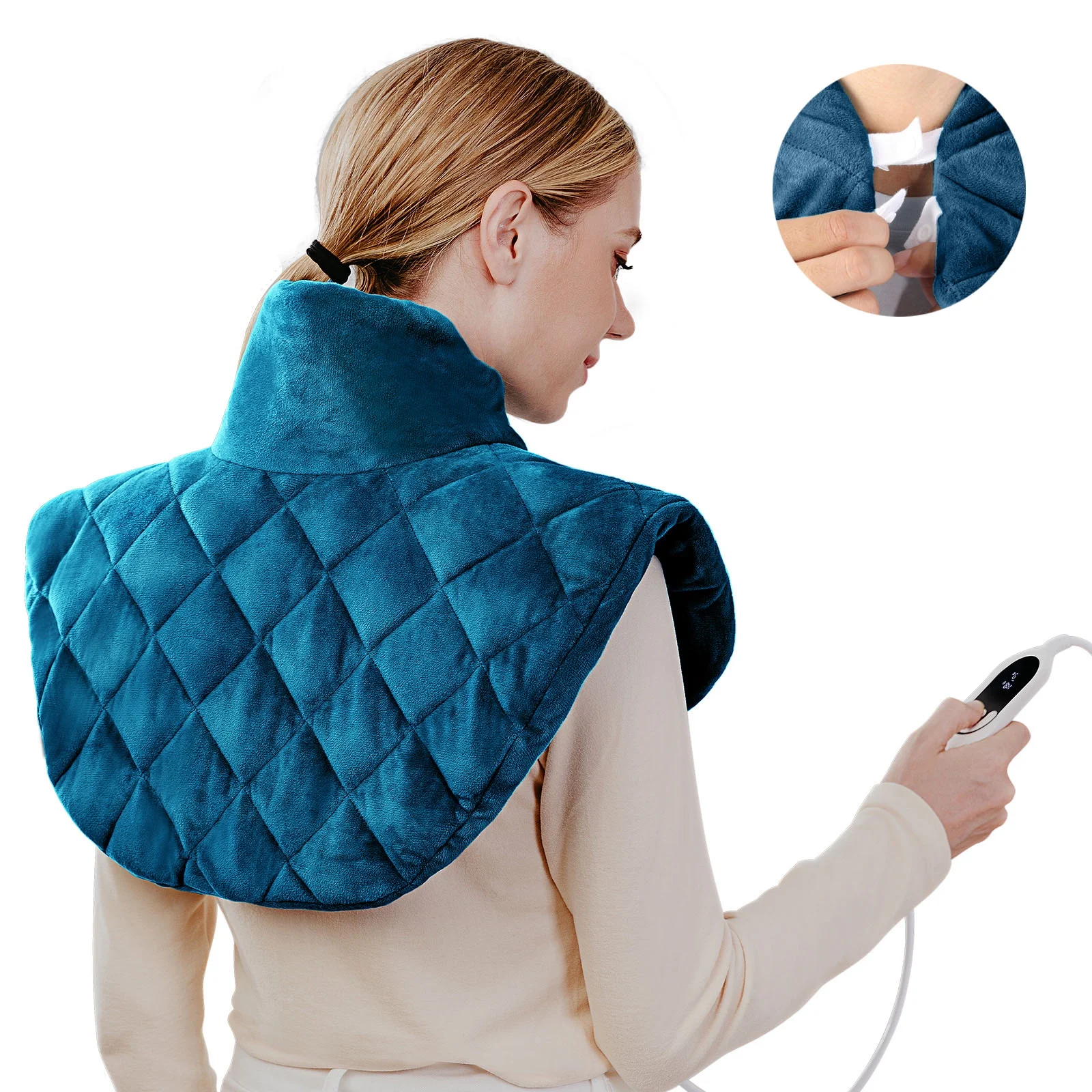 weighted heating pad for neck and shoulders